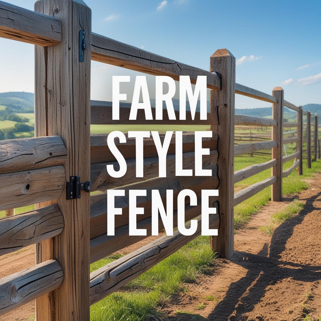 Farm Style Fence Landscape Houston