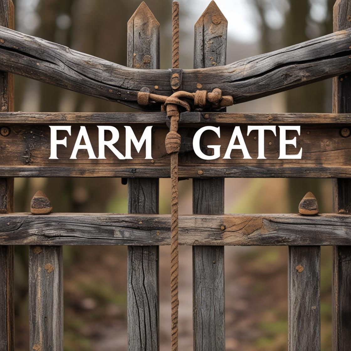 Rustic Wood Farm Gate Houston